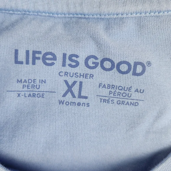 Life Is Good Womens Waveheart Crusher Tee Short Sleeve Size XL Blue NEW - Picture 4 of 7